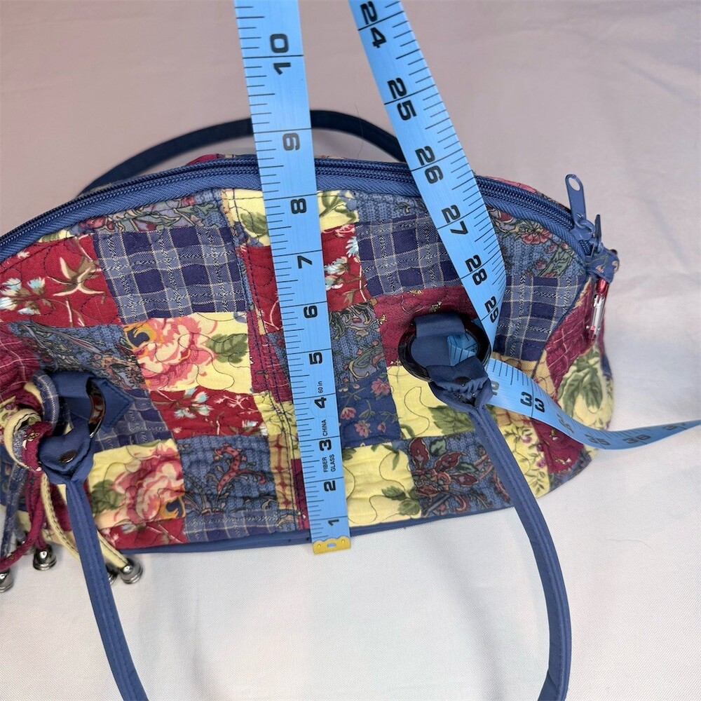 Donna Sharp Quilted Patchwork Dome Satchel Should… - image 5